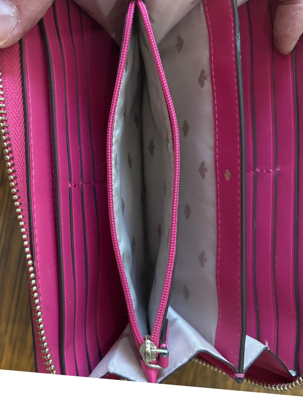 Kate Spade New York Pink Saffiano Leather Zip Around Continental Wallet - Picture 7 of 12